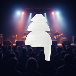 Tapones de silicona para los oídos 25dB tipo flange, reutilizables, para protección auditiva en conciertos - Product Image 2