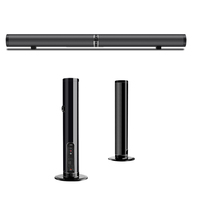 Samtronic Speaker nirkabel Stereo 3D, Speaker nirkabel Surround Stereo 3D, Subwoofer multifungsi, Soundbar mendukung Split dapat dilipat untuk TV/PC