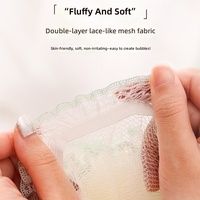 Bola Mandi Bahan PE yang Dapat Disesuaikan, Ukuran Besar, Sangat Lembut, Pengelupas Kulit, Alat Mandi Berbusa, Model Guangdong