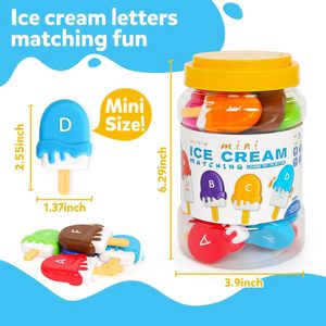 BJQ OEM Montessori dondurma mektubu eğitici oyuncak erken eğitim alfabe biliş eşleştirme oyuncak çocuklar için - Product Image 6