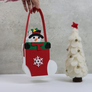 Bolsa de Regalo Navideña Creativa de Fieltro de Poliéster, Bolsa de Dulces No Tejida con Manzana para Decoración de Puertas - Product Image 6