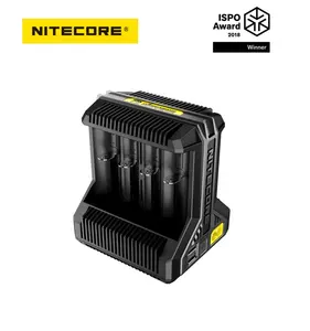 Nitecore carregador inteligente i8, 8 espaços, recarregável, li-ion/nimh/ni-cd/aa/aaa/c/d, bateria e saída usb