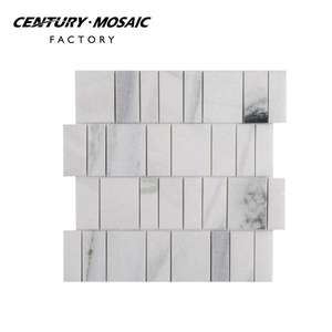 Centurymosaic - Nuevo Mosaico de Mármol Blanco Pulido Lasa Bianco al por Mayor, Diseño de Mosaico para Baño, Cocina, Pared y Suelo - Product Image 1