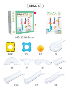 Usine ODM/OEM ABS En Plastique Marbre Run Tube Tuyau Jouet Transparent Tube Aimant Bloc Éducatif Magnétique Carreaux De Construction Pour Enfant - Product Image 5