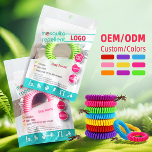Bracelet anti-moustiques 3 pièces, en <span class=keywords><strong>EVA</strong></span>, enroulable type cordon téléphonique, 300 heures de protection, sans DEET, pratique pour tous les âges, OEM ODM - Product Image 2