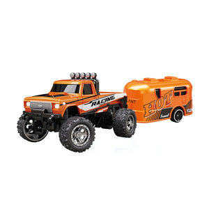 Lehoo Đồ Chơi 1/64 2.4G Hợp Kim Mini RC Xe Quái Vật Xe Tải Mô Hình Điện Điều Khiển Từ Xa Xe Tải Với Trailer - Product Image 2