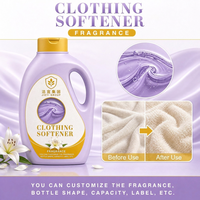 Lessive liquide adoucissante pour vêtements en verre découpé en cercle, parfum lavande, fraîcheur longue durée, produits de nettoyage