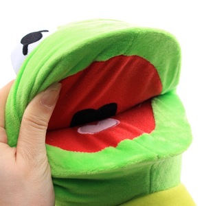 Cartoon Anime Kreatives Plüschtier <span class=keywords><strong>Kermit</strong></span> der Frosch Handpuppe Grüner Frosch Tasche Bauchredner-Stoffpuppe Geschenk für Kinder - Product Image 6