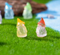 Figuras de Gnomos de Resina para Jardín, Pequeñas, Lindas y Divertidas, Esculturas Pintadas a Mano, Adornos Infantiles Luminosos para Navidad