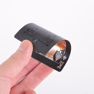 Cartes à Jouer Personnalisées en Plastique avec Feuille d'Or, Motif Rose Noire Guandan, Bibliothèque Nationale, Conception Épaissie et Étanche - Product Image 4