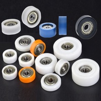 Roue de siège de bateau à roulement à billes en plastique, poulie silencieuse en POM, guide en nylon PA66, poulie plate, roue de guidage mobile, rouleau en nylon