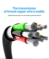 Kabel Data nilon kepang USB 3.0 Tipe C ke Tipe C 5Gbps untuk komputer