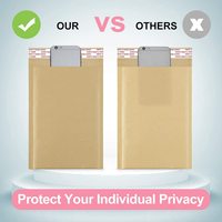 Bolsa de Correo de Papel Kraft Marrón Impresa Personalizada, Sobres Acolchados Ecológicos para Envíos de Ropa