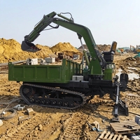 Excavatrice sur chenilles de 8 tonnes avec benne intégrée, machine de chantier polyvalente à haute efficacité