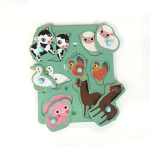 Special design toddler animals 3d puzzle board musical books custom audio sound book kids