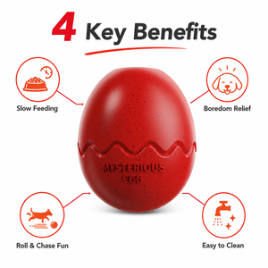 Jouet à mâcher pour chien en TPR durable, forme œuf mystérieux, nettoyage des dents, distributeur lent, enrichissement longue durée pour Pitbulls - <span class=keywords><strong>Prix</strong></span> usine - Product Image 2