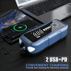 타이어 컴프레서가있는 12V 점프 스타터, BMW/메르세데스/VW용 6000A, 160PSI, 독일 품질 표준 - Product Image 4