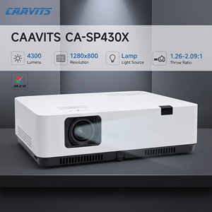 โปรเจคเตอร์ติดตั้ง CAAVITS XGA 3LCD ความสว่าง 3800 Ansi Lumens สำหรับห้องประชุมบริษัท ศูนย์ฝึกอบรม พร้อมระบบควบคุม <span class=keywords><strong>AMX</strong></span> - Product Image 2