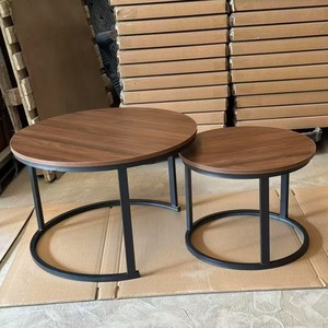 Tavolino <span class=keywords><strong>da</strong></span> Caffè Rotondo Componibile di Alta Gamma, <span class=keywords><strong>Set</strong></span> Tavolo <span class=keywords><strong>da</strong></span> Tè Allungabile Semplice per Soggiorno, Sala Ricevimenti, Casa in Affitto, Casa - Product Image 4