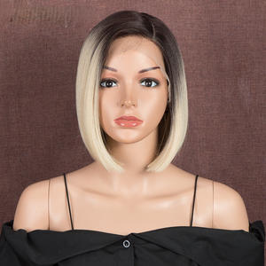 Peluca de Cabello Humano Huilian de <span class=keywords><strong>10</strong></span> Pulgadas, Corte Bob, Larga hasta los Hombros, Lisa, en Rubio/Marrón para Mujer - Product Image 2