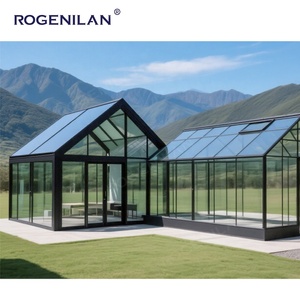 Véranda en aluminium sur mesure Rogenilan pour maison, solarium avec fenêtres et portes en verre trempé pour maison - Product Image 5