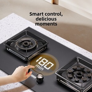 Cocina de <span class=keywords><strong>Gas</strong></span> de Doble Quemador UZ331 con Temporizador de 180 Minutos, <span class=keywords><strong>Gas</strong></span> Natural/<span class=keywords><strong>Gas</strong></span> Licuado de Petróleo, Instalación Empotrada/en <span class=keywords><strong>Encimera</strong></span>, 5KW - Product Image 1