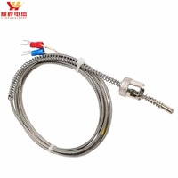 Capteur de température à thermocouple en acier inoxydable de type K et de type J, personnalisable, OEM