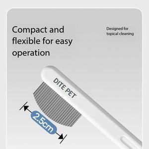 Peigne droit à dents fines en acier inoxydable pour le toilettage des chiens et des chats, outil de démêlage pour les poils longs des Golden Retriever et des Border Collie - Product Image 3