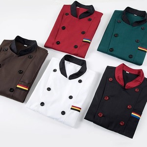 Chaqueta blanca <span class=keywords><strong>de</strong></span> manga larga con logotipo personalizado, abrigo con bolsillos en el pecho, uniformes <span class=keywords><strong>de</strong></span> restaurante suaves para empleados, <span class=keywords><strong>ropa</strong></span> <span class=keywords><strong>de</strong></span> Chef <span class=keywords><strong>de</strong></span> <span class=keywords><strong>hotel</strong></span> - Product Image 1