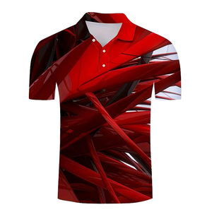 All Over Sublimation Hommes pour Polos Personnalisé à Manches Courtes Haute Qualité Anti-Rides Polyester Vente en Gros Polos Tricotés - Product Image 1