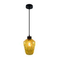 Lustre vintage de luxe de qualité supérieure, luminaire suspendu rond décoratif nordique pour chevet, lampe suspendue moderne en verre