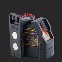 Niveaux laser portables à 2 lignes, auto-nivelants, réglables, multifonctions, à lignes croisées, avec batterie au lithium 12V