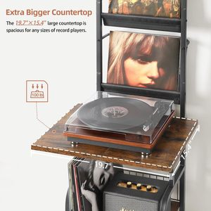 Étagère de présentation en <span class=keywords><strong>vinyle</strong></span>, support pour disques vinyles, support pour <span class=keywords><strong>platine</strong></span>, table pour lecteur de disques vinyles, rangement pour vinyles, support pour lecteur de disques vinyles, organisateur de placard, étagère - Product Image 5