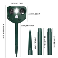 Répulsif Solaire Intelligent pour Animaux avec Infrarouge et Lumière Stroboscopique - Répulsif Extérieur pour Chiens, Chats, Rats, Furets, Sangliers, Chauves-souris et Oiseaux