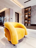 Chaise d'appoint créative moderne en bois massif et velours avec base en métal fauteuil maison salle à manger salon meubles loisirs canapé