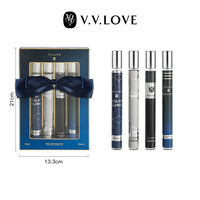V.V.LOVE Original 35 ml – Coffret de parfums de voyage pour homme aux notes boisées – Vaporisateur de poche – Emballage de luxe en boîte colorée