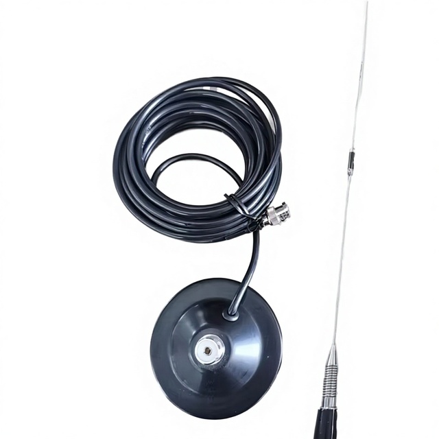 ForMotorola for Other Car Radio Brands Antenna Magnetic Mount Base Omni-directional Fiberglass Whip Mobile Radio 4W 0-15KM