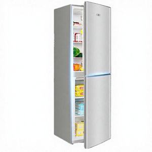 Réfrigérateur compact à double porte en acier inoxydable de qualité supérieure, grande capacité, congélateur inférieur, capacité de stockage allant jusqu'à 60-149 litres - Product Image 1