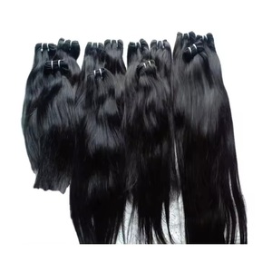 Export Quality 100% Natural Black Human <b>Hair</b> Women's Braiding <b>Hair</b> Extensions Human <b>Hair</b> <b>Blend</b> Wigs Wholesale Cheap Price - Product Image 2