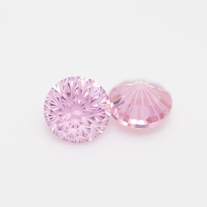 HanYu - Circonita Cúbica de Color Rosa a Bajo Precio, Circonita Cúbica Suelta al por Mayor, Corte Fuego, Gema Redonda de 6 mm - Product Image 1