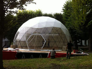 Vente en gros Grand dôme géodésique à cadre en acier galvanisé pour le <span class=keywords><strong>camping</strong></span> événementiel Vente d'hiver - Product Image 4