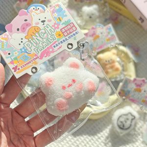 Wholesale Cute Fluffy Animal Squeeze Toy Keychain Soft Plush Pinch Toys Individually Packed Party Favor Kids Novelty <b>Gift</b> - Product Image 5