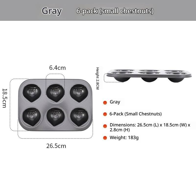 (gris)-6 pièces style petite châtaigne