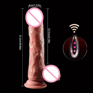 Juguete Sexual Pene Artificial de Silicona Líquida para Mujer Enorme Súper Realista con 10 Modos de Calefacción Vibrador con Control Remoto y Empuje Dildo - Product Image 2
