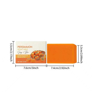 <span class=keywords><strong>Savon</strong></span> Solide Artisanal au Lait de Chèvre et Kaki - Nettoyant Doux Hydratant et Éclaircissant pour le Visage et le Corps - Product Image 6