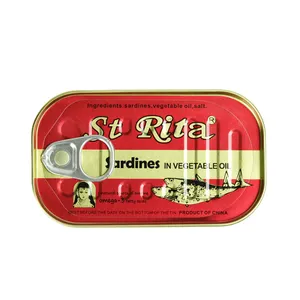 Venta caliente de sardinas enlatadas de la marca St Rita en aceite de sabor natural puro Sardinas enlatadas en aceite vegetal OEM/ODM disponibles