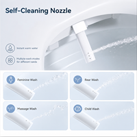 Bidet intelligent automatique sur pied personnalisé avec nettoyage à l'eau chaude et télécommande