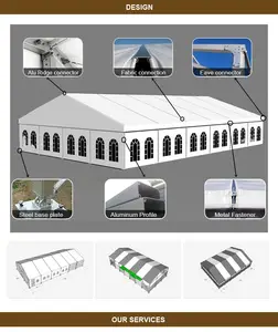 Grande tenda poligonale in alluminio per esposizione all'aperto per 300 persone commercio commerciale all'aperto