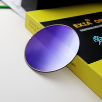 EXIA A77 Silver Mirror Lenses Gafas de sol UV400 Flat Round Base Curve 0 SHMC Lens