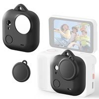 Étui de protection souple en silicone noir K&F Concept avec cache-objectif pour Insta360 GO Ultra